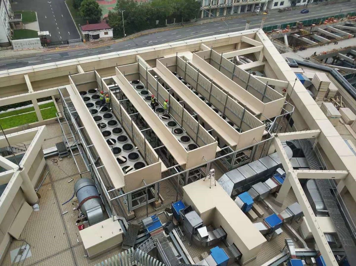 屋面设备降噪施工现场大图